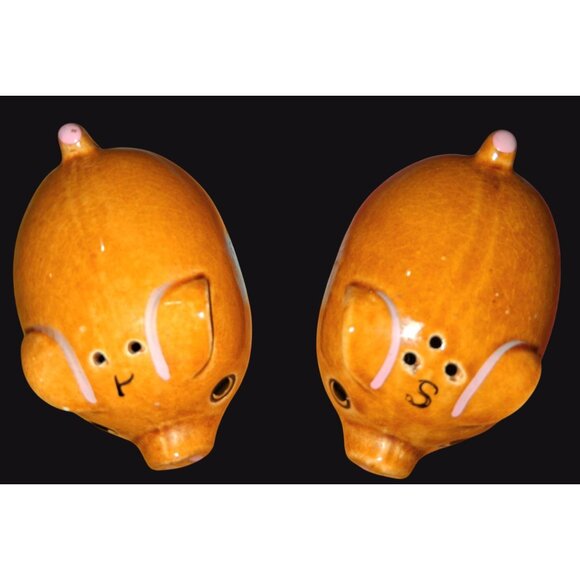 Vintage Pig Salt & Pepper Shakers Set - Picture 3 of 9